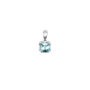 クロムハーツ 18K ホワイトゴールド アクアマリン チャーム ペンダント