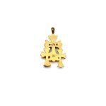 クロムハーツ 22K ゴールド トリプルクロス ダイヤモンド チャーム ペンダント