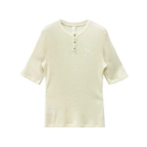 クロムハーツ CHレター ワッフルサーマル 半袖 ヘンリーネック Tシャツ