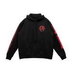 クロムハーツ デッドリードール レッド ホースシュー ロゴ プルオーバー フーディー