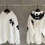 クロムハーツ ブラッククロス ベージュ パーカー