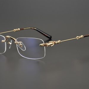 クロムハーツ リムレスメガネ
