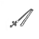 Chrome Hearts シルバーペーパーチェーンネックレス（フィリグリークロスペンダント付き）