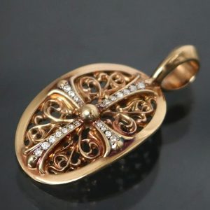 クロムハーツ クラシック オーバルペンダント22K