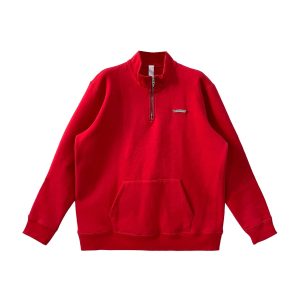 クロムハーツ レッド ハリウッド クロス ロゴ ハーフジップ スウェットシャツ