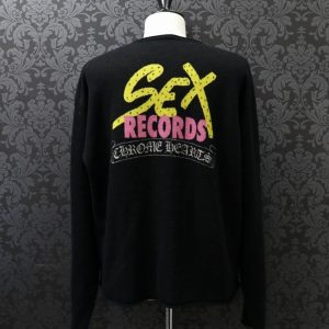 CHROME HEARTS カシミア SEX RECORDS ニット ブラック×ピンク