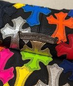 クロムハーツ #1 マルチクロスパッチ レザーボディーバッグ スナットパック マルチカラー