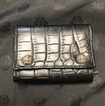 クロムハーツ 3フォールドウォレット クロコ アリゲーター 財布 ウォレット