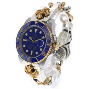 クロムハーツ × ROLEX ロレックス サブマリーナデイト CHXエクストラファンシーリンク クリップブレスレット 腕時計