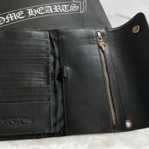 クロムハーツ WAVE ヘビーレザー ロングウォレット