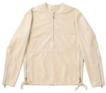 クロムハーツ ハーフジップ レザー プルオーバー クリーム／オフホワイト
