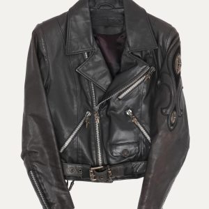 クロムハーツ フルール レザー ダブル ライダース ジャケット