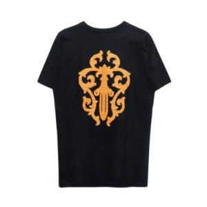 クロムハーツ レッド＆イエロー ヘアリー ダガー Tシャツ