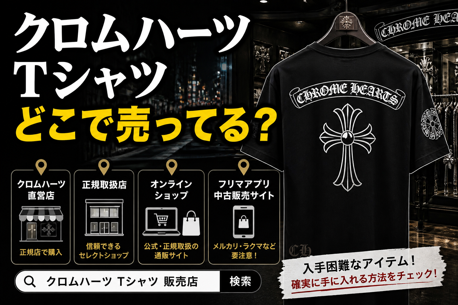 クロムハーツ Tシャツどこで売ってる？