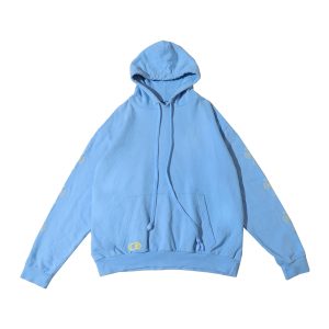 クロムハーツ × ドレイク CLB イエローグラフィティ ブルー フーディー