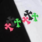 クロムハーツ マルチカラークロス Tシャツ ブラック＆ホワイト