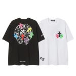 クロムハーツ マルチカラークロス Tシャツ ブラック＆ホワイト